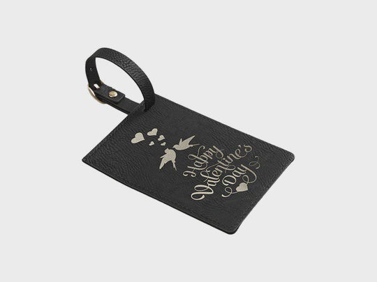 Engraving Leather Luggage Tag