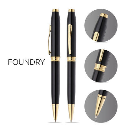 Cross Foundry Ballpoint Pen - Black & Gold