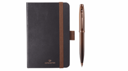 Sheaffer 100 Coffee Edition Matt Brown Ballpen with Small Notebook