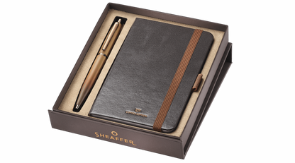 Sheaffer VFM Coffee Edition Matt Brown Ballpen with Small Notebook