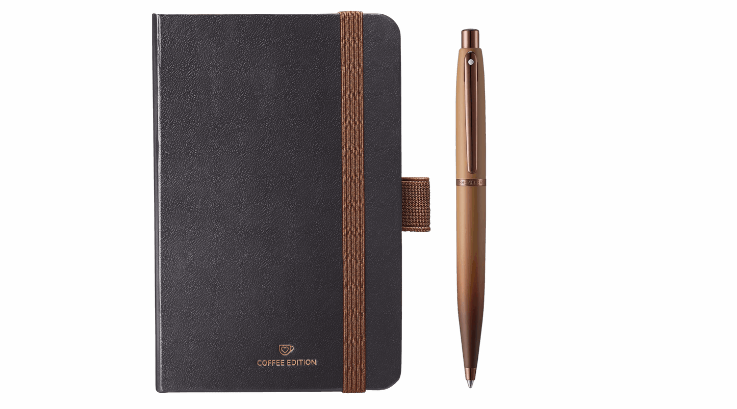 Sheaffer VFM Coffee Edition Matt Brown Ballpen with Small Notebook