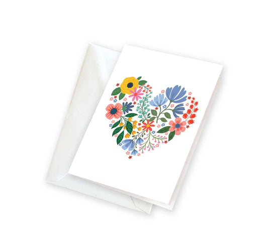 Floral Heart Mini Card