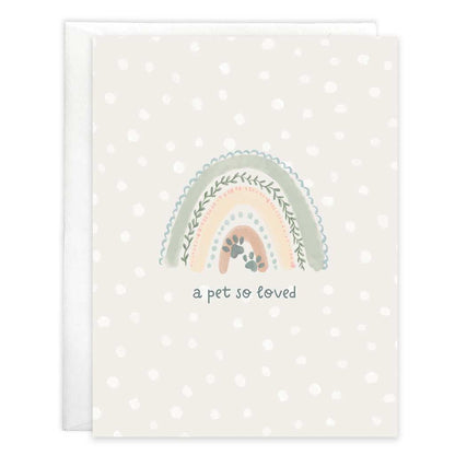 A pet so loved greeting card