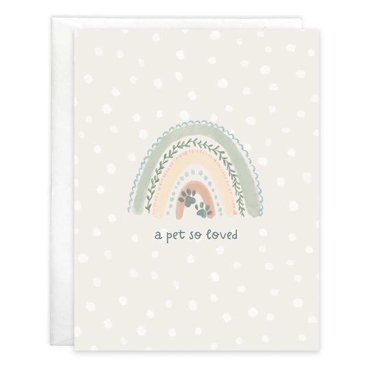 A pet so loved greeting card