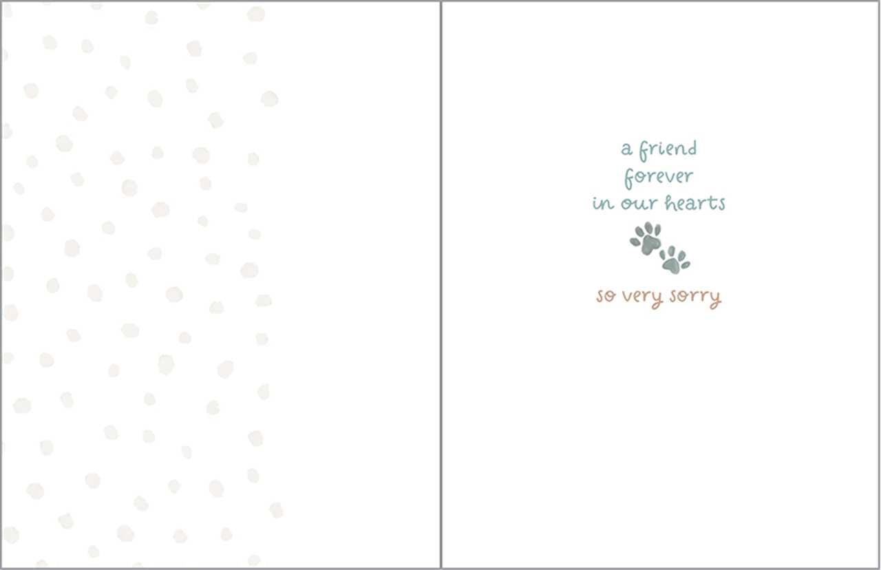 A pet so loved greeting card