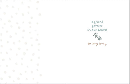 A pet so loved greeting card