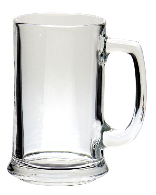 14 oz Glass Beer Mug with Handle