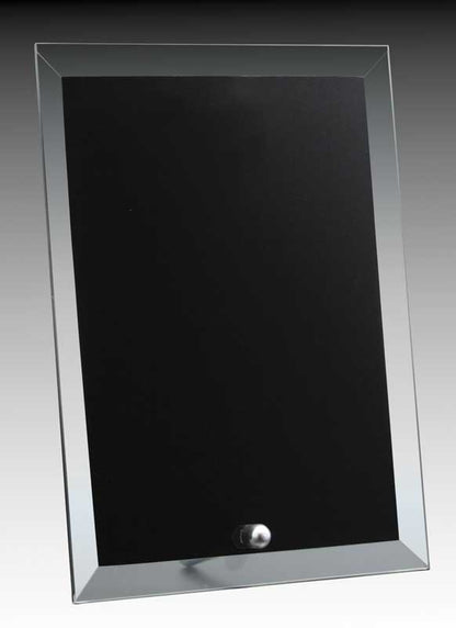 Glass Plaque Black with Pin, 7″ x 5″ (E.I)
