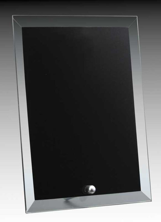Glass Plaque Black with Pin, 7″ x 5″ (Engraving Included)