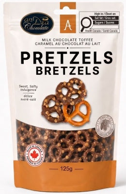 Milk Chocolate Covered Pretzels - 125g Gift Bag