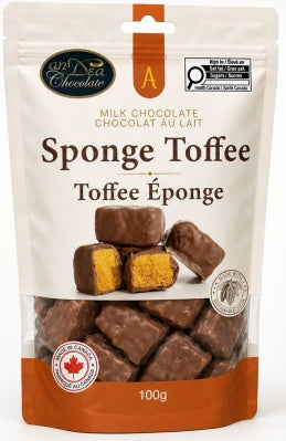 Milk Chocolate covered Sponge Toffee - 100g Gift Bag