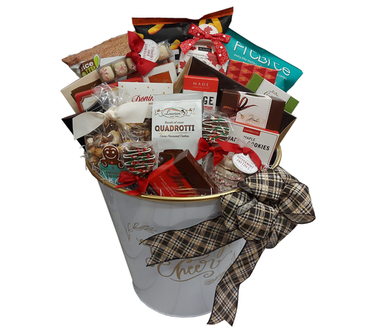 Holiday Cheer Large Tin Gift Basket