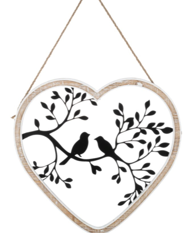 Heart with Bird on Branch Wall Decor