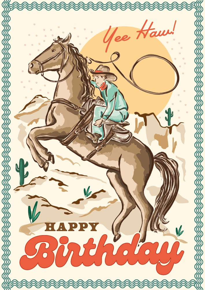 Yee Haw! Happy Birthday Card