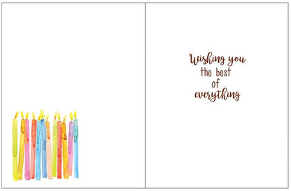 Happy Birthday with Candles Card