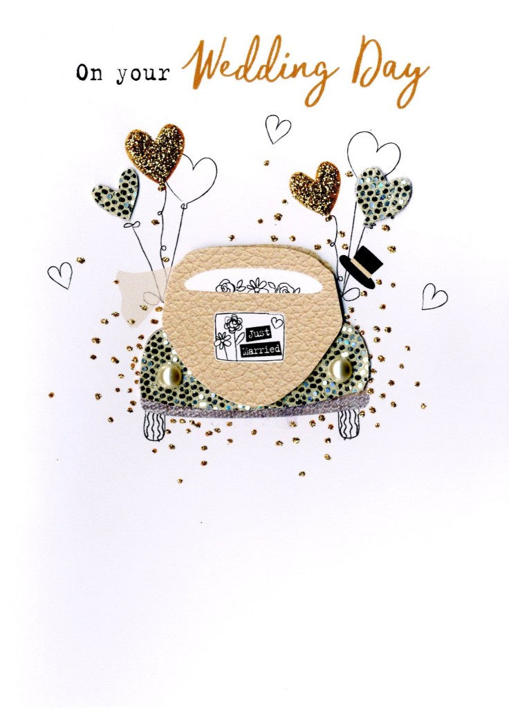 IRRESISTIBLE - ON YOUR WEDDING DAY - JUST MARRIED CAR - CAR (5" X 7")