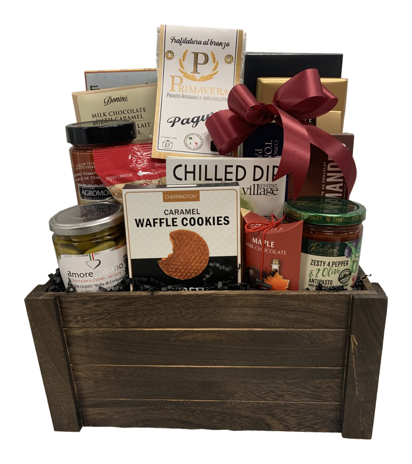 Italian Grazie Crate Gift Basket