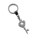 SILVER HEARTKEY SHAPE KEYCHAIN
