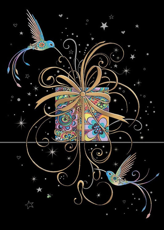 Birds with present - Birthday Card