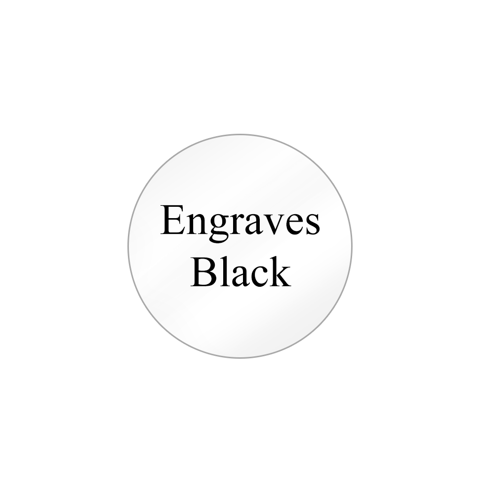 White Circle Laser Plaque (engraving included)