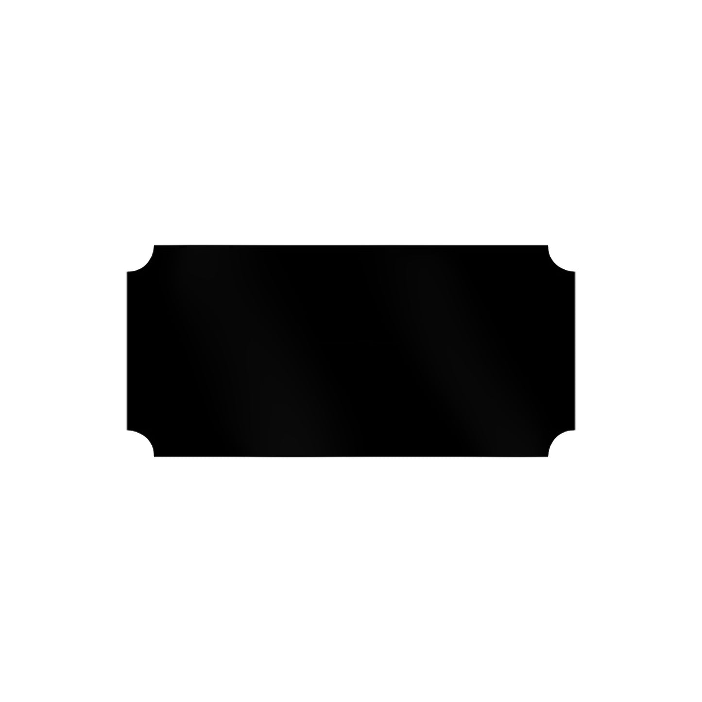 Black Notched Plaque - 2.5" x 1" (Engraving included)