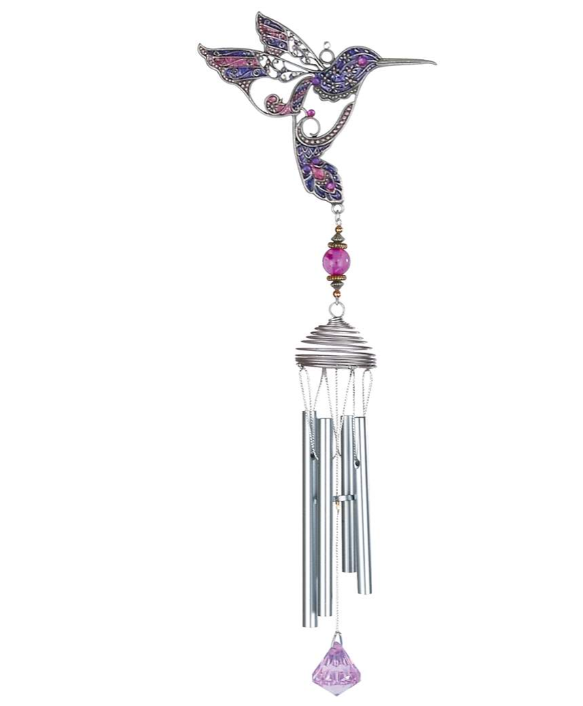 Hummingbird Pewter Windchime