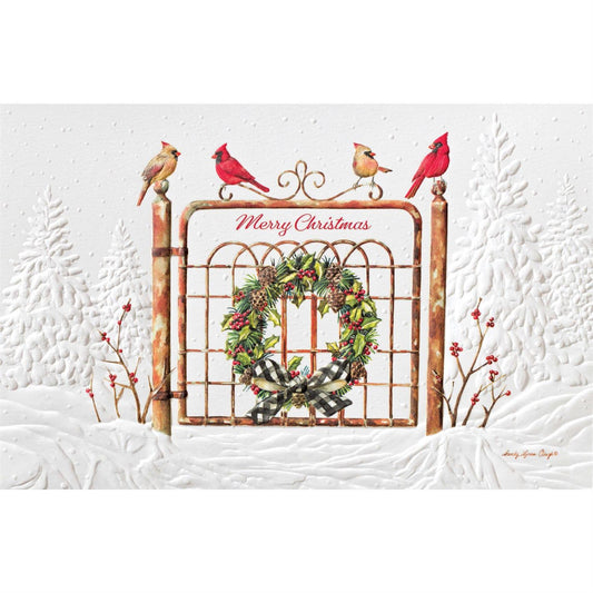 Christmas Gate Greeting Card