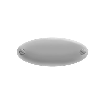 Silver Screw Oval Plaque - 2 7/8" x 3/4" (Engraving included)