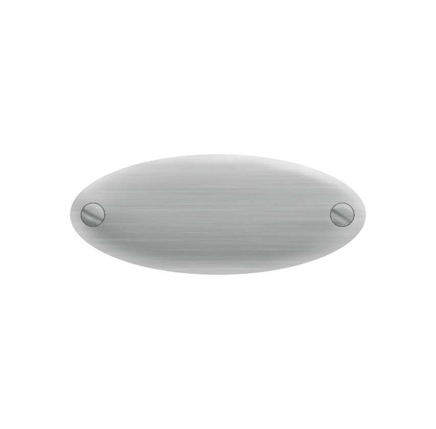 Silver Screw Oval Plaque - 2 7/8" x 3/4" (Engraving included)