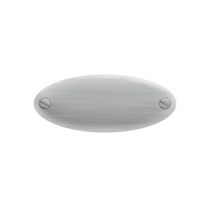Silver Screw Oval Plaque - 2 7/8" x 3/4" (Engraving included)