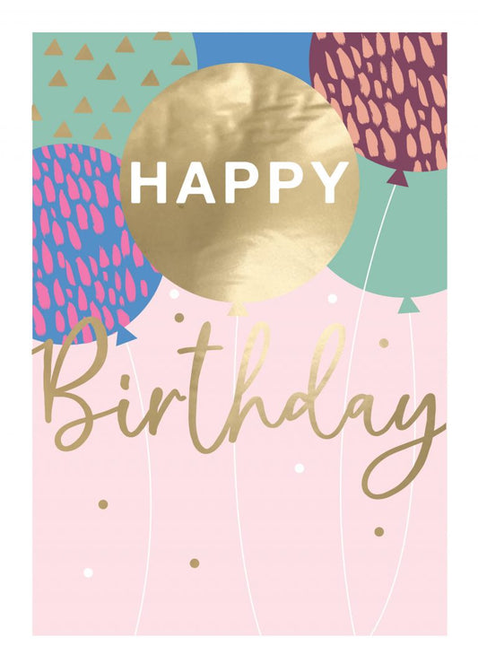 Happy Birthday – Balloons Greeting Card