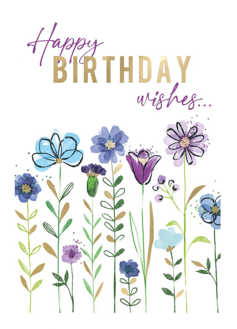 Happy birthday wishes… – Flowers Greeting Card