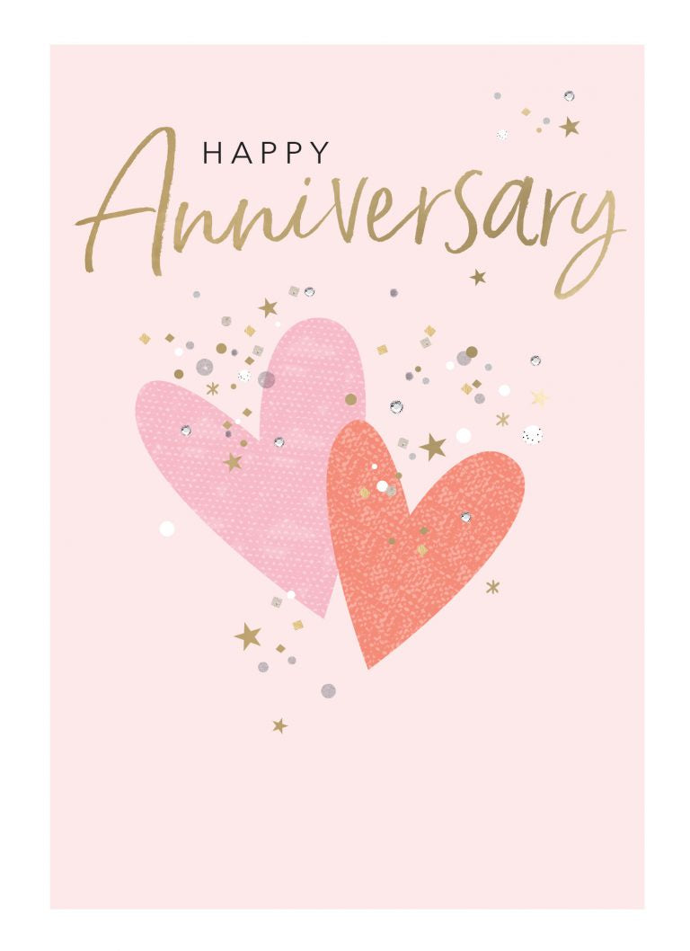 "Happy Anniversary" – Hearts Greeting Card