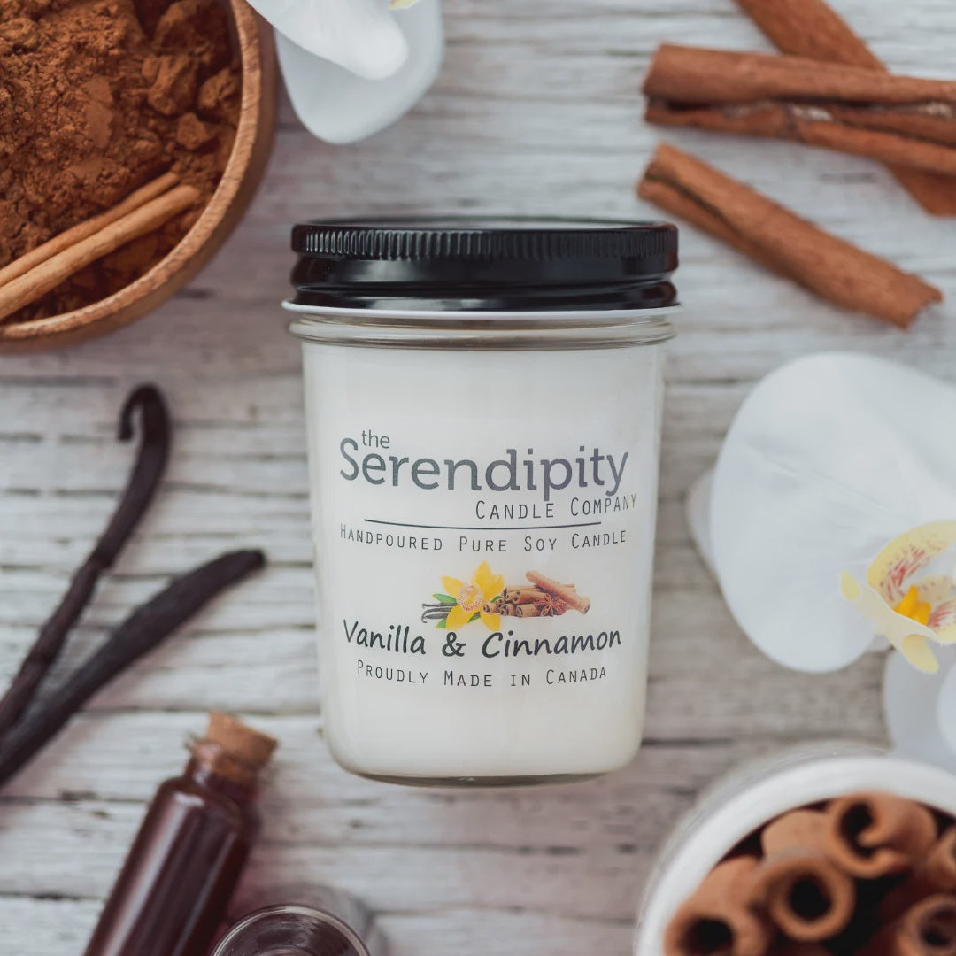 Vanilla & Cinnamon 8oz Candle Jar
