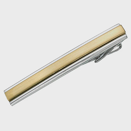 Brushed Gold and Silver Tie Bar