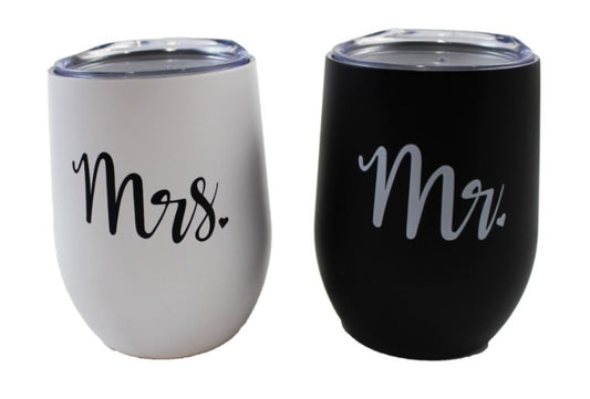 Mr. and Mrs. 12oz Tumbler Set