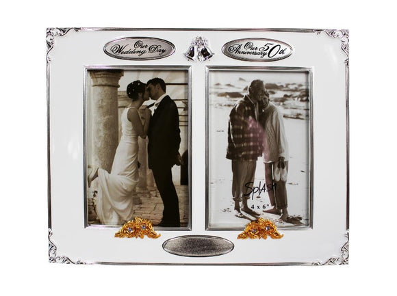 Our Wedding & 50th Anniversary Double Frame