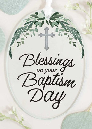 Oval Baptism Ornament