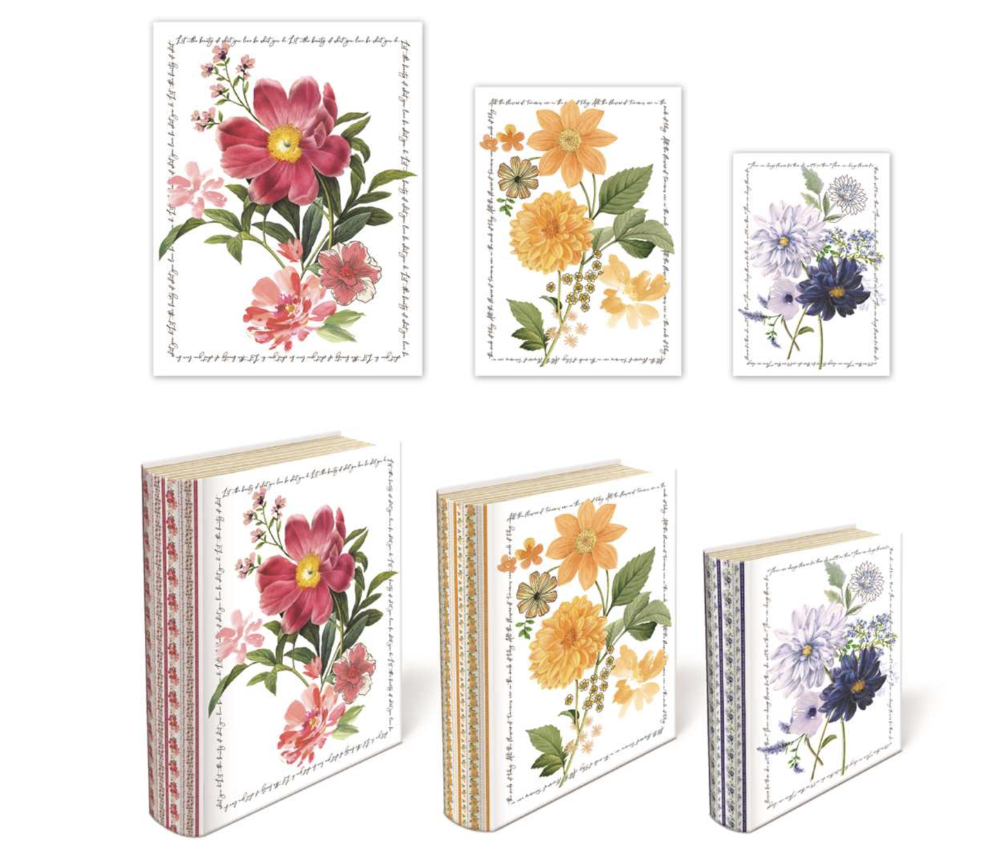 Book Box Set of 3 Notable Florals