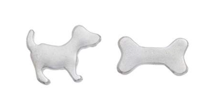 Earring Studs Dog and Bone