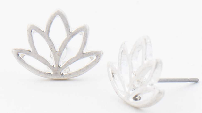 Lotus Flower Stud Earrings