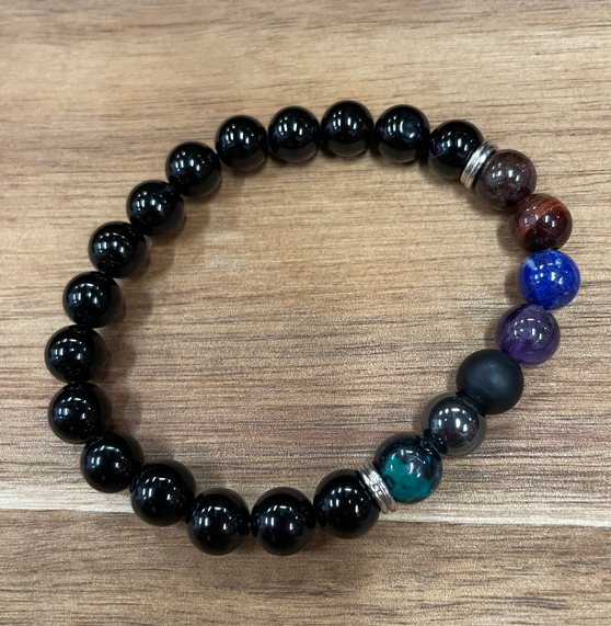 Black Onyx Bracelet with Natrual Stones