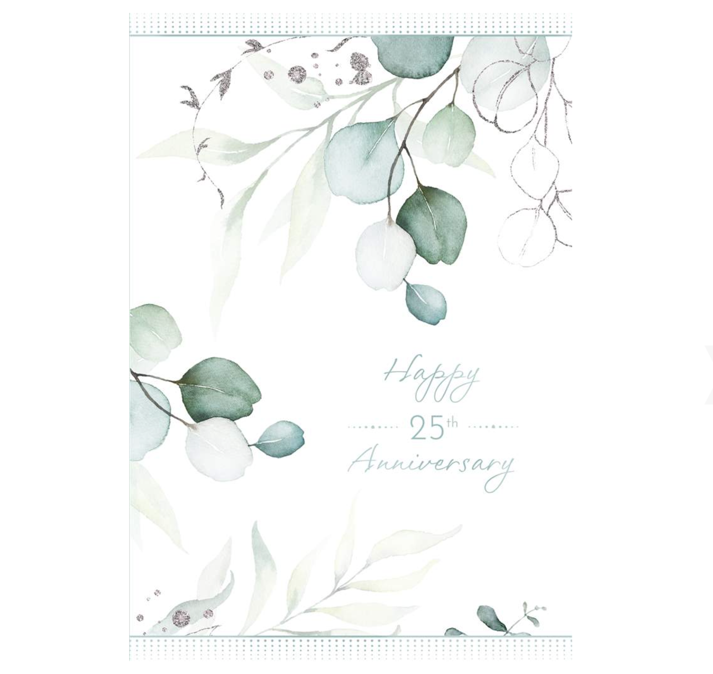 25th Silver Anniversary Card