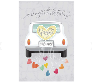"Just Married" Wedding Card