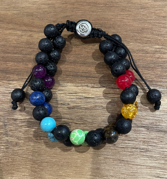 Lava Chakra Stone Bracelet