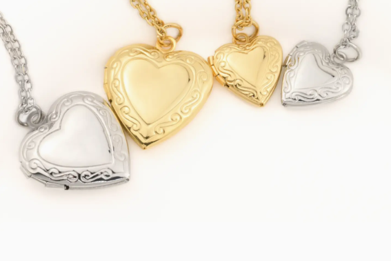 Heart Locket Vintage Style Necklace
