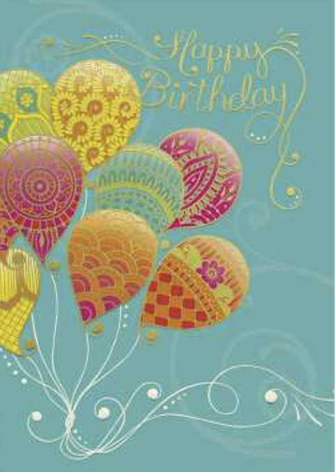 Happy Birthday Balloons Card