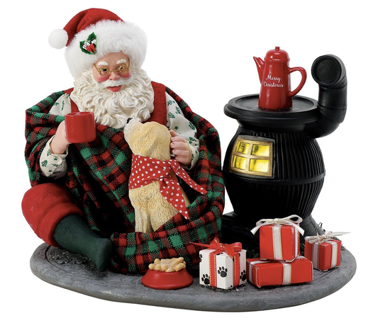 Taking the Chill Off Santa Figurine