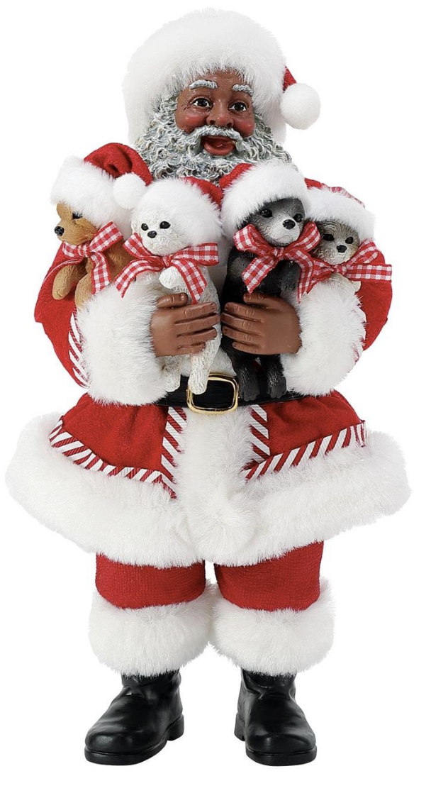 Pick of the Litter Santa Figurine- Dark Skin