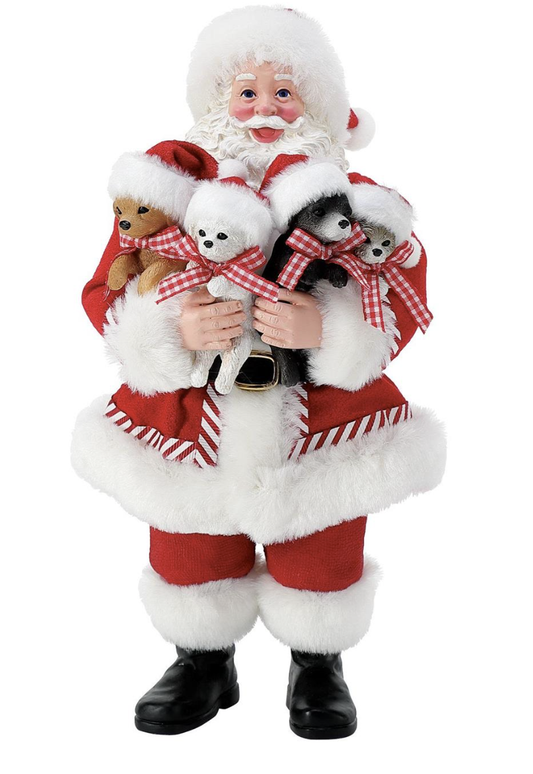 Pick of the Litter Santa Figurine